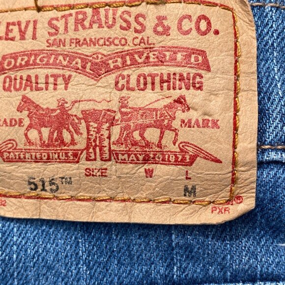 LEVI'S 515 BOOT CUT Womens Blue JEANS Size 10M ( 32 x 30.5 ) - Picture 9 of 16
